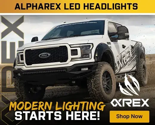 AlphaRex LED headlights ad on AmericanTrucks