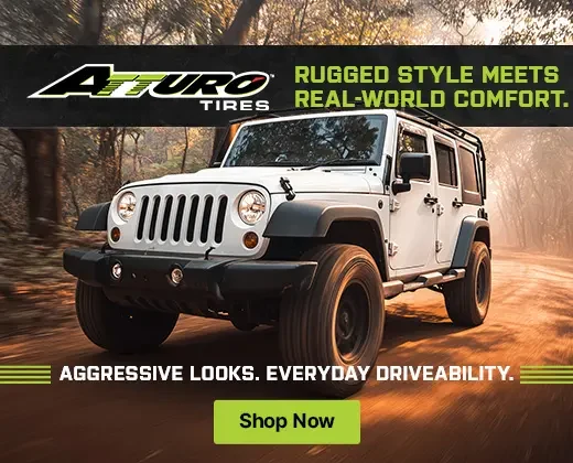 Atturo wheel and tire package ad on ExtremeTerrain