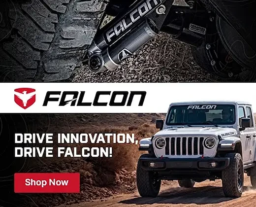 Falcon coilover kits ad on ExtremeTerrain