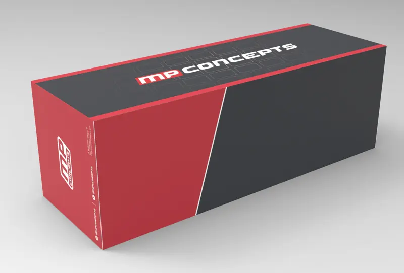 MP Concepts color box seen from the back and side, with a red angled panel